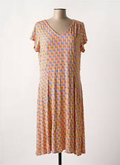 Robe mi-longue orange FELINO pour femme seconde vue