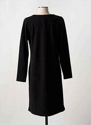 Robe mi-longue manches longues manches longues noir GUY DUBOUIS femme