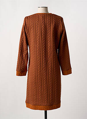 Robe mi-longue manches longues manches longues orange MERI & ESCA femme
