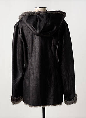 Manteau court poches a capuche noir GUY DUBOUIS femme