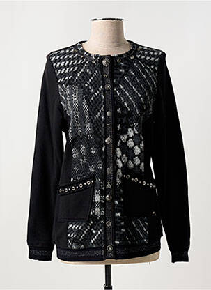 Veste casual col rond noir MERI & ESCA femme
