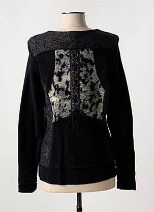 Gilet manches longues col rond noir MERI & ESCA femme