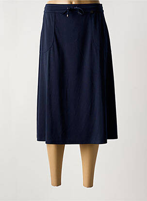 Jupe mi-longue coupe évasée bleu BARBARA LEBEK femme