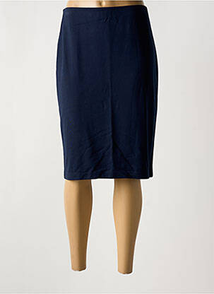 Jupe mi-longue coupe droite bleu BARBARA LEBEK femme