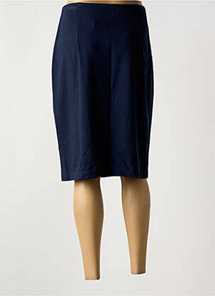 Jupe mi-longue coupe droite bleu BARBARA LEBEK femme