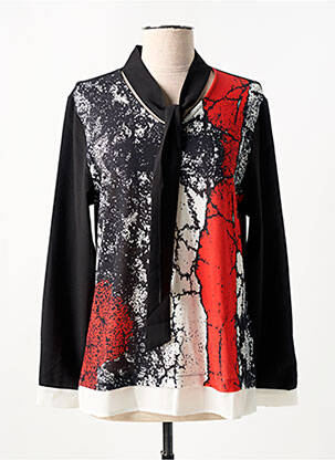 Top tissage crêpe manches longues noir FRANCE RIVOIRE femme