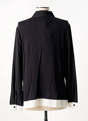 Top tissage crêpe manches longues noir FRANCE RIVOIRE femme