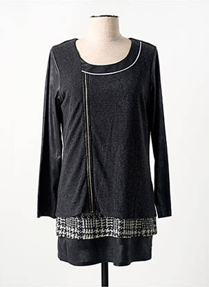 Tunique manches longues col rond noir MERI & ESCA femme