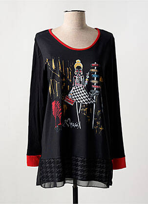 Tunique manches longues col rond noir MERI & ESCA femme