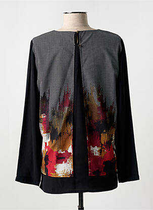 Tunique manches longues légère et transparente noir GUY DUBOUIS femme