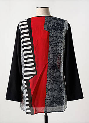 Tunique manches longues tissage crêpe noir GUY DUBOUIS femme
