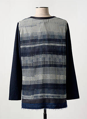 Tunique manches longues tissage crêpe bleu MERI & ESCA femme
