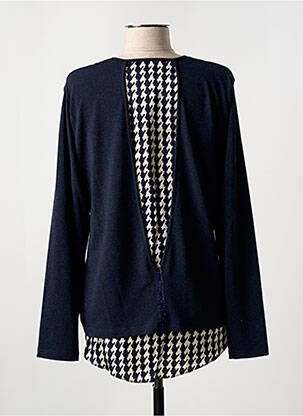 Pull tunique tissage chiné manches longues bleu MERI & ESCA femme