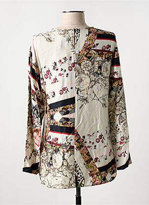 Blouse tissage popeline manches longues noir GUY DUBOUIS femme
