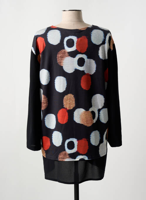 Tunique manches longues noir FRANCE RIVOIRE pour femme