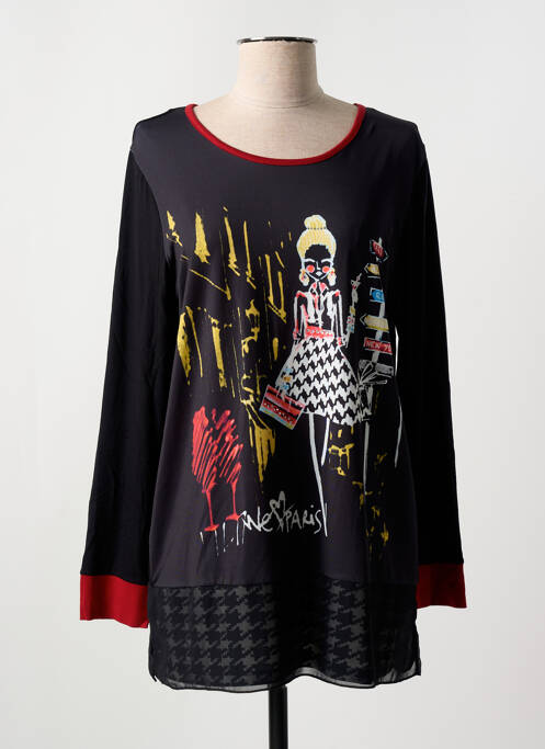 Tunique manches longues noir GUY DUBOUIS pour femme