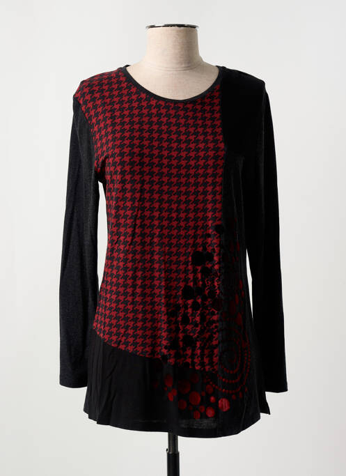 Tunique manches longues rouge FRANCE RIVOIRE pour femme