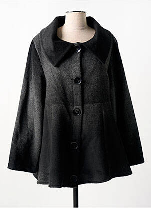 Manteau court poches sans capuche noir MERI & ESCA femme