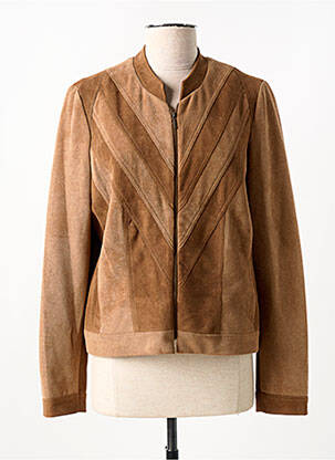 Veste casual col rond marron MERI & ESCA femme