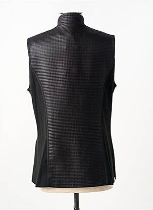 Gilet sans manche coupe cintrée noir FRANCE RIVOIRE femme