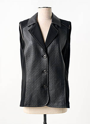 Veste casual coupe droite noir FRANCE RIVOIRE femme
