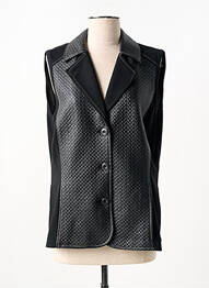 Veste casual coupe droite noir FRANCE RIVOIRE femme