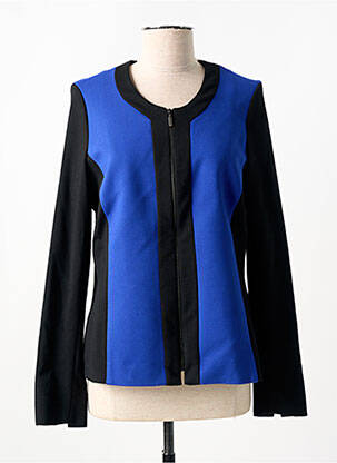 Veste casual col rond bleu GUY DUBOUIS femme