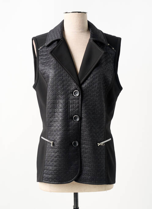 Veste casual poches noir FRANCE RIVOIRE femme