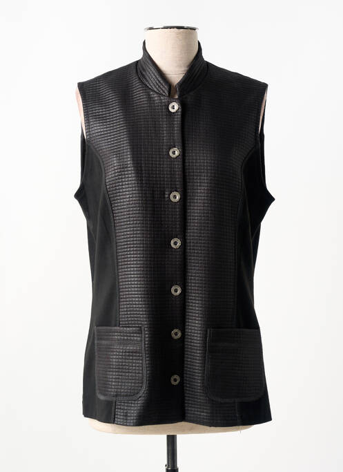 Gilet sans manche noir FRANCE RIVOIRE pour femme