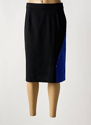 Jupe mi-longue stretch noir GUY DUBOUIS femme