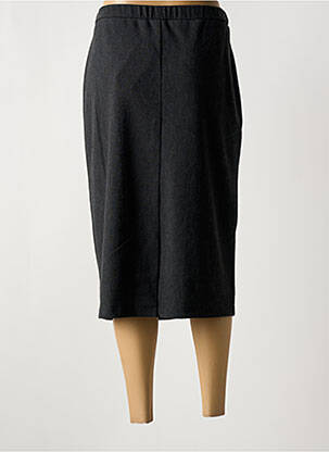 Jupe mi-longue coupe droite gris FRANCE RIVOIRE femme