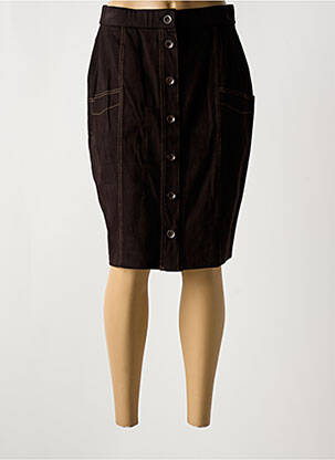 Jupe mi-longue stretch noir GUY DUBOUIS femme
