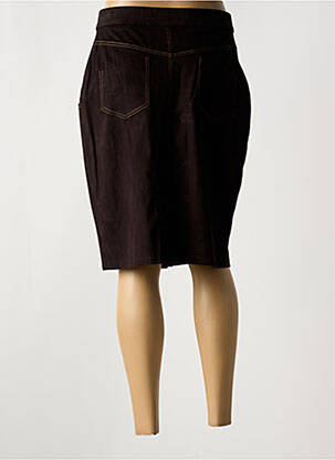 Jupe mi-longue stretch noir GUY DUBOUIS femme