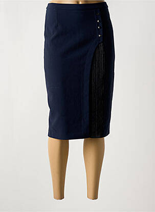 Jupe mi-longue taille normale bleu GREGORY PAT femme