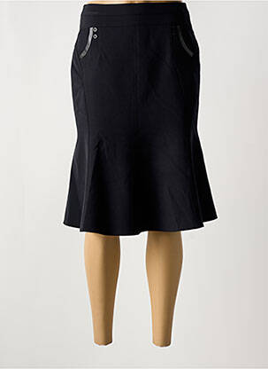 Jupe mi-longue stretch noir GUY DUBOUIS femme