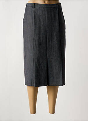 Jupe mi-longue coupe droite gris GUY DUBOUIS femme
