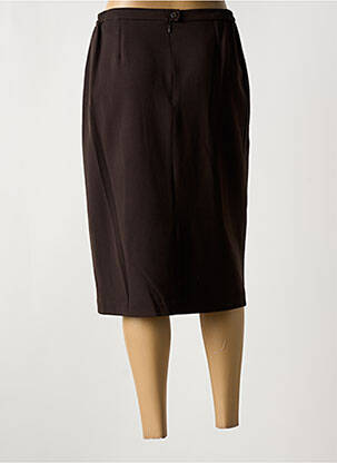 Jupe mi-longue taille normale marron GUY DUBOUIS femme