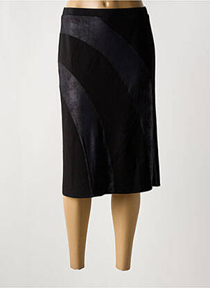 Jupe mi-longue stretch noir LISA CHESNAY femme