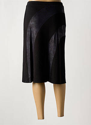 Jupe mi-longue stretch noir LISA CHESNAY femme