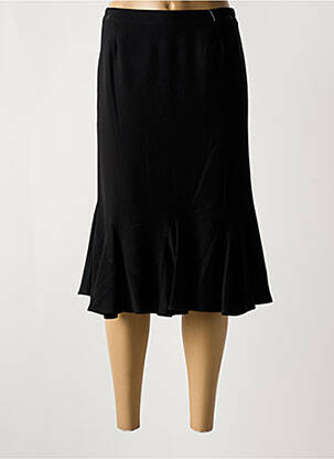 Jupe mi-longue stretch noir GUY DUBOUIS femme