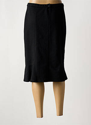 Jupe mi-longue stretch noir GUY DUBOUIS femme