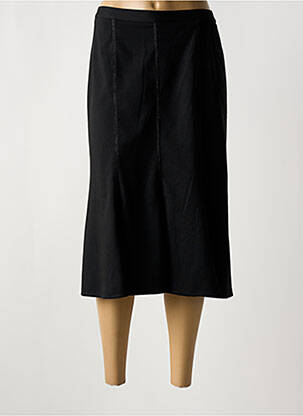 Jupe mi-longue stretch noir FRANCE RIVOIRE femme