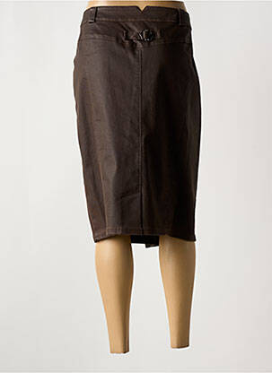 Jupe mi-longue stretch marron MERI & ESCA femme
