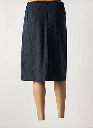 Jupe mi-longue coupe droite bleu FRANCE RIVOIRE femme