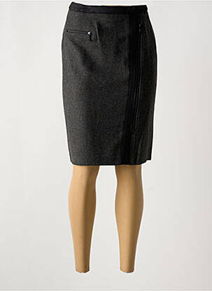 Jupe mi-longue gris GUY DUBOUIS pour femme