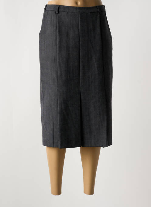 Jupe mi-longue coupe droite gris GUY DUBOUIS femme