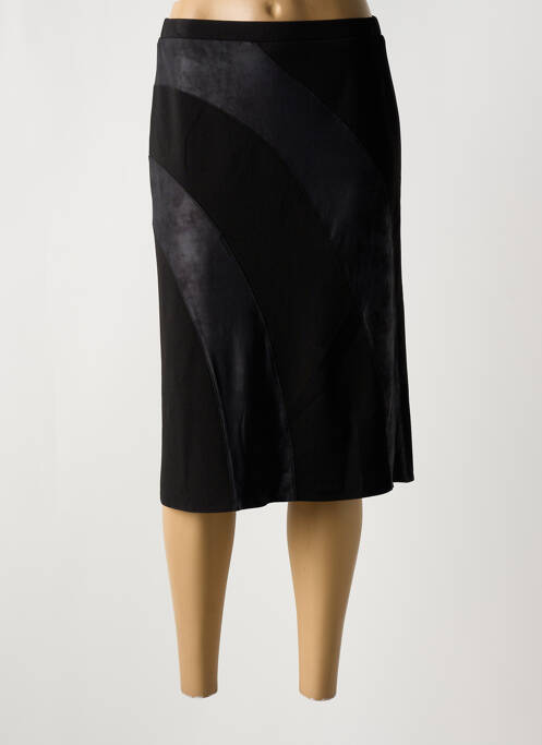 Jupe mi-longue stretch noir LISA CHESNAY femme