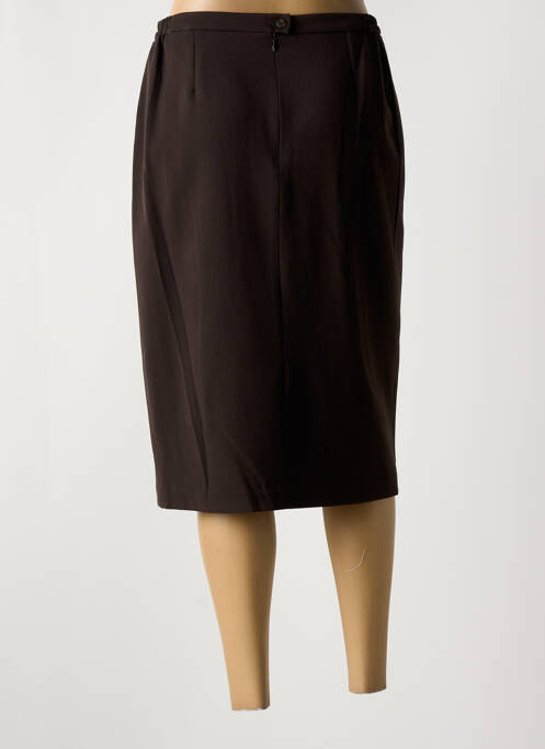 Jupe mi-longue marron GUY DUBOUIS pour femme