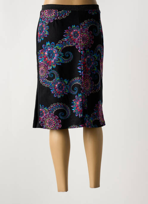 Jupe mi-longue noir GUY DUBOUIS pour femme