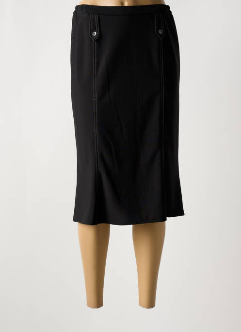 Jupe mi-longue noir GUY DUBOUIS pour femme